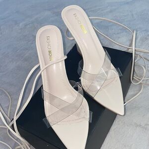 Fashion nova tie up heels